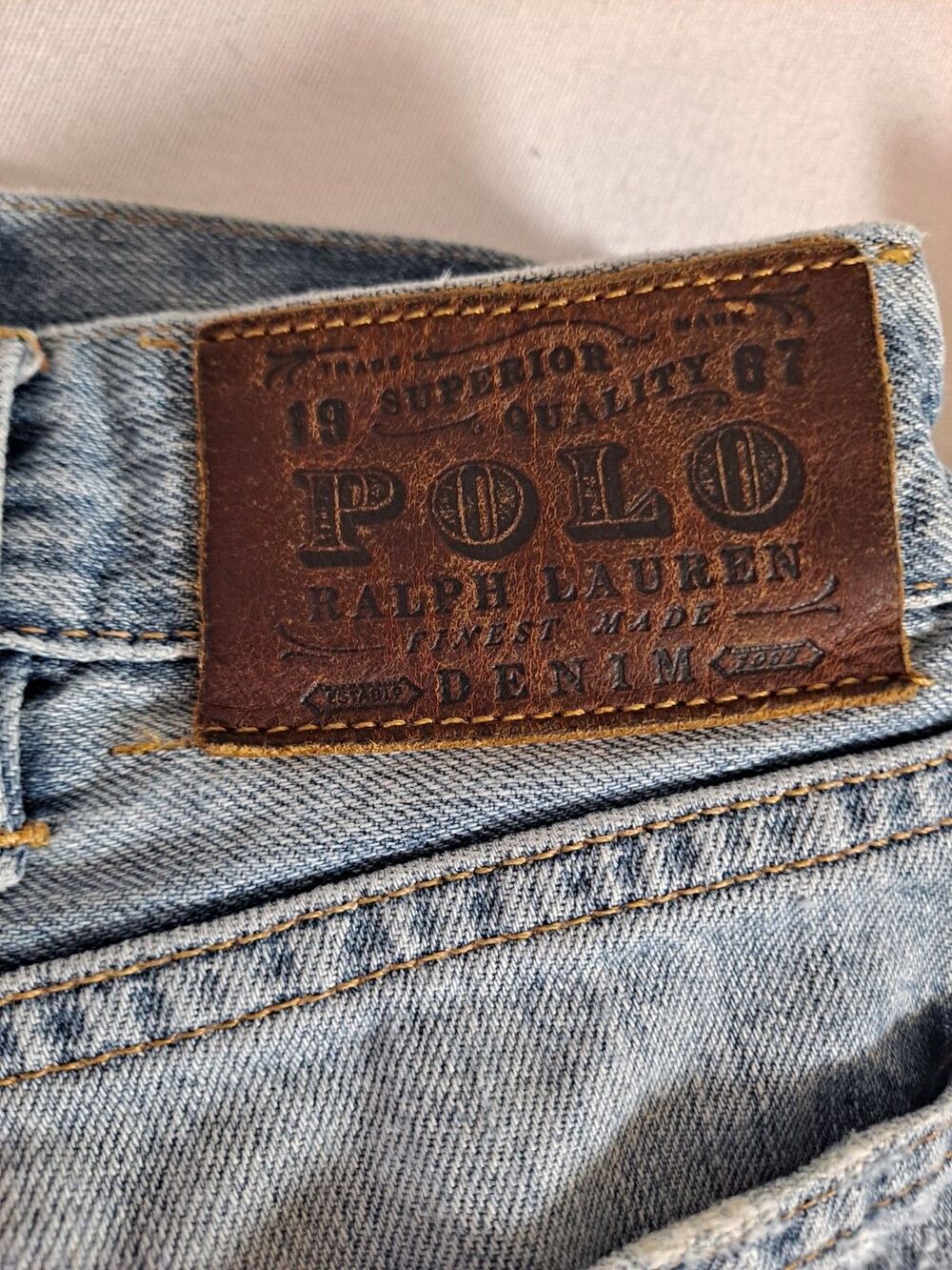 Polo Ralph Lauren Men's Jeans Size 40 x 32 Distressed Straight 100% Cotton - Picture 4 of 14
